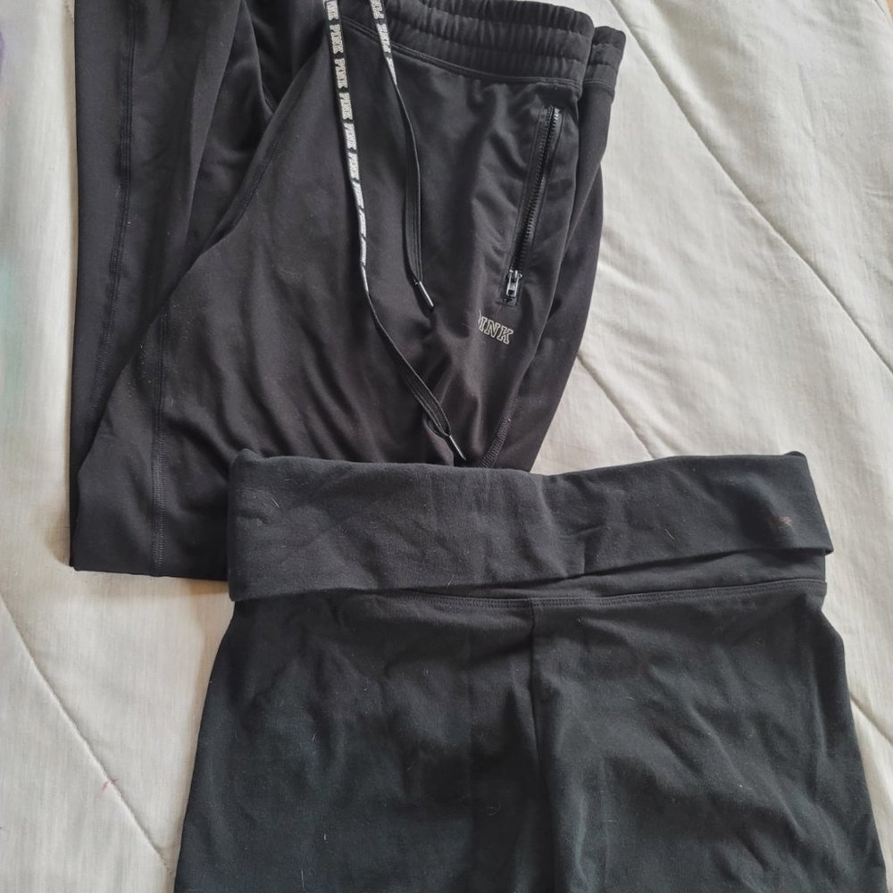 Victoria's Secret Track Pants and Yoga Shorts Size Med